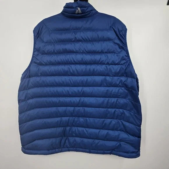 Eddie Bauer STORMDOWN 800 Down Puffer Vest Men's 2XL Blue Full Zip Pockets Warm - Picture 10 of 16